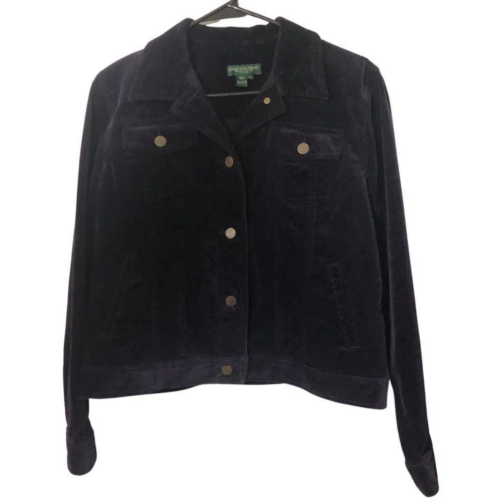 Ralph Lauren Jacket Corduroy 4 pockets Petite Large Fall Winter